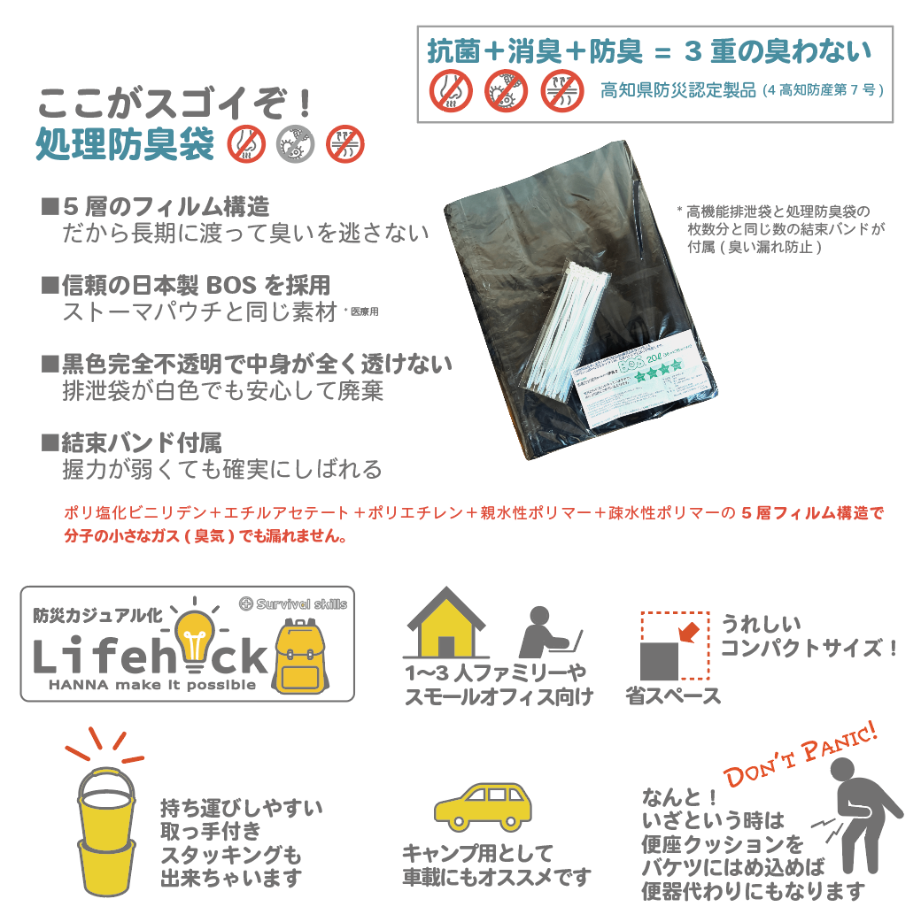 どこでも防災トイレ300イエロー