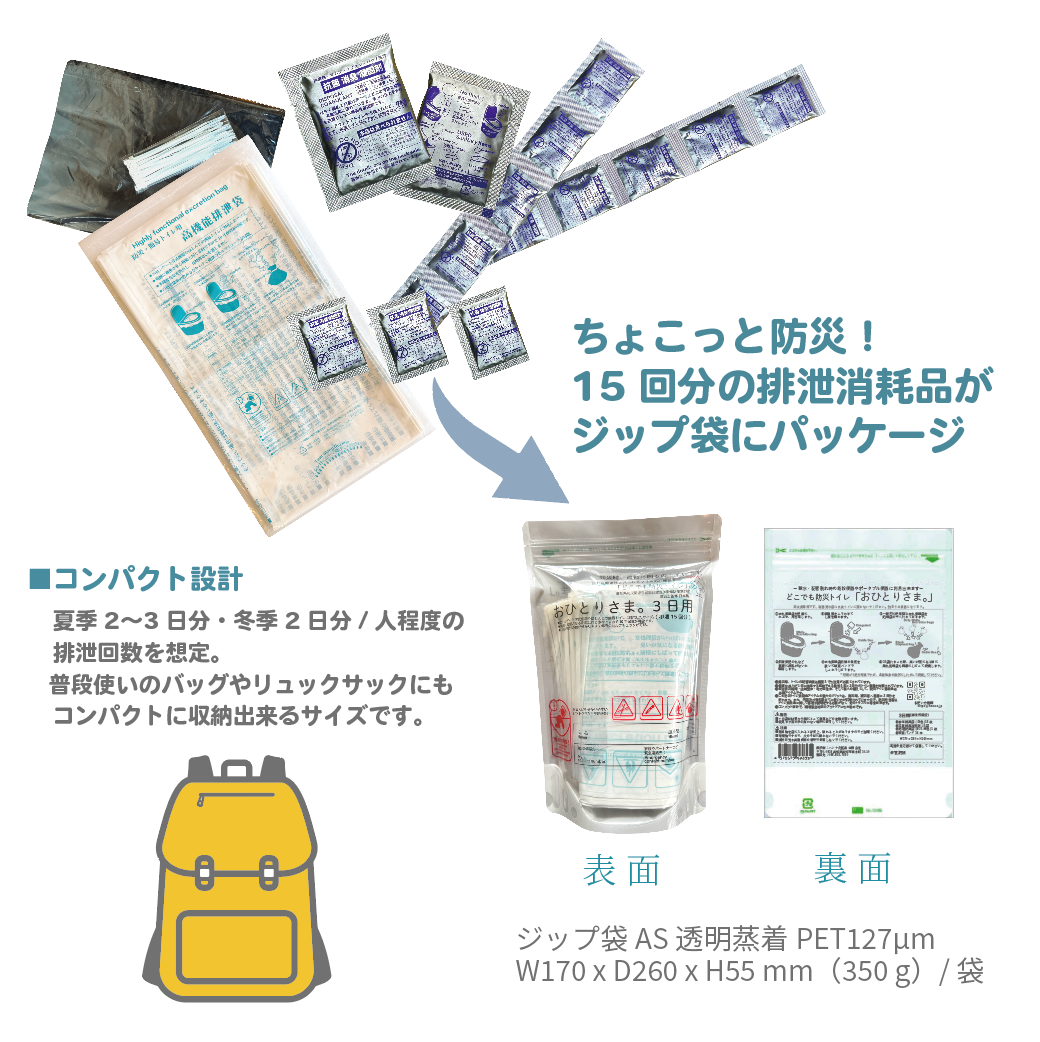 どこでも防災トイレおひとりさま。